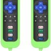 Remote for Roku TV & Cover for Onn Roku Remote, 2-Pack Remotes Replacement Cover Compatible with Onn Roku TV Remote, Replacement for Onn Roku TV Remote (Green) - Image 2
