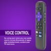 Replacement RC-EL1 / RC-EL2 Universal Streaming Player Remote Control for Roku Streaming Sticks, Players and TVs with Voice. RCEL1 / RCEL2 Remote Control with Voice and App Shortcut Keys. [RF] - Image 8