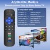 Remote for Roku TV Remote, 2-Pack TV Remotes Compatible for TCL Roku/Onn Roku/Hisense Roku/Philips Roku/Sharp Roku/Westinghouse Roku/Insignia Roku TV [Replacement Remote Control ONLY for TV] - Image 6
