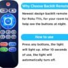 Replacement Backlit TV Remote Control for Roku TV, for TCL/Hisense/Sharp/Philips/Onn/Element/Insignia/Westinghouse Roku TV (NOT for Roku Stick or Box) - Image 5