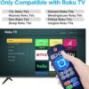 Replacement Backlit TV Remote Control for Roku TV, for TCL/Hisense/Sharp/Philips/Onn/Element/Insignia/Westinghouse Roku TV (NOT for Roku Stick or Box) - Image 3