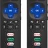 (Pack of 2) Replacement-Remote-Control for Roku-TV,Compatible for TCL Roku/Hisense Roku/Onn Roku/Philips Roku Smart TVs(Not for Stick and Box) - Image 2